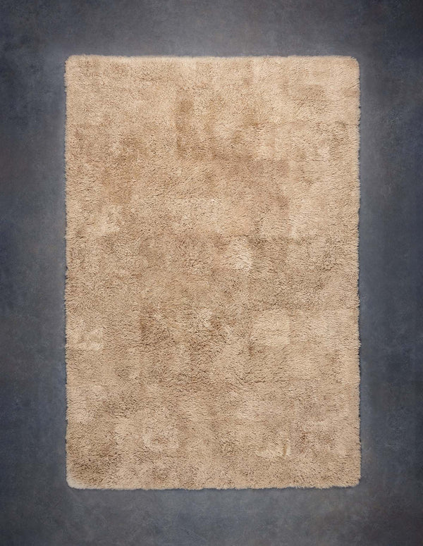 Large Rectangle 2.0x3.0m / Extra Shaggy Wool / Mt Gold